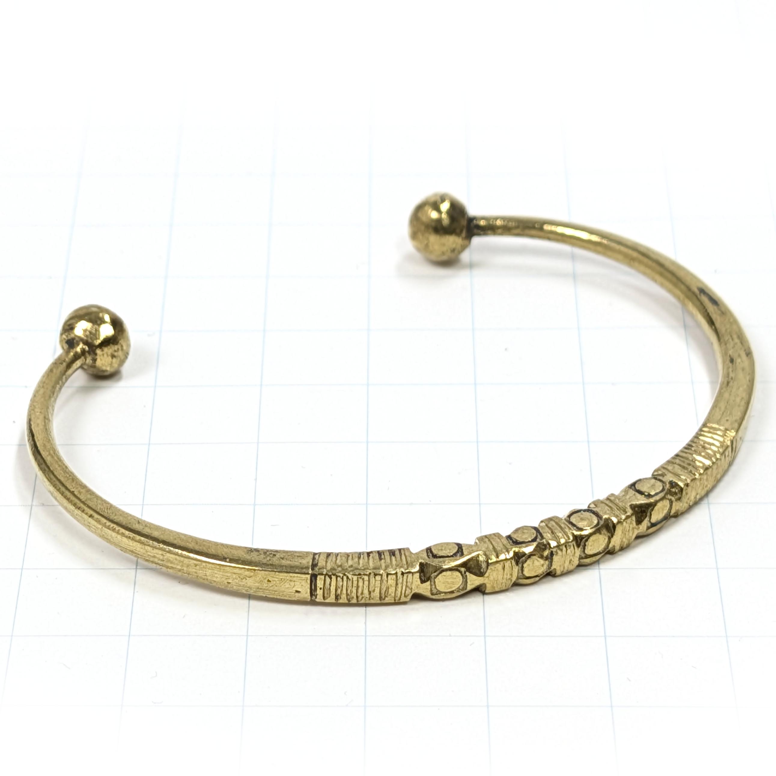 アフリカン メタリック ブレスレット 金属バングル （r216-18）