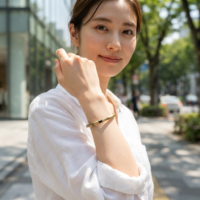 アフリカン メタリック ブレスレット 金属バングル （r216-21）（AI生成イメージ）