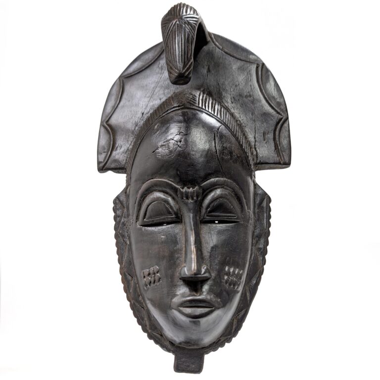 バウレ族マスク 31cm アフリカン仮面 アート （r216-27） - アフリカ