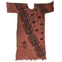 Alternative view of 泥染め布 ワンピース アフリカ 民族衣装 （r216-32）