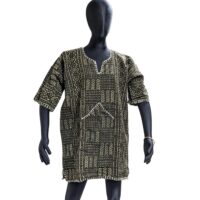 泥染め ボゴラン シャツ メンズ アフリカン民族衣装 （r216-34）