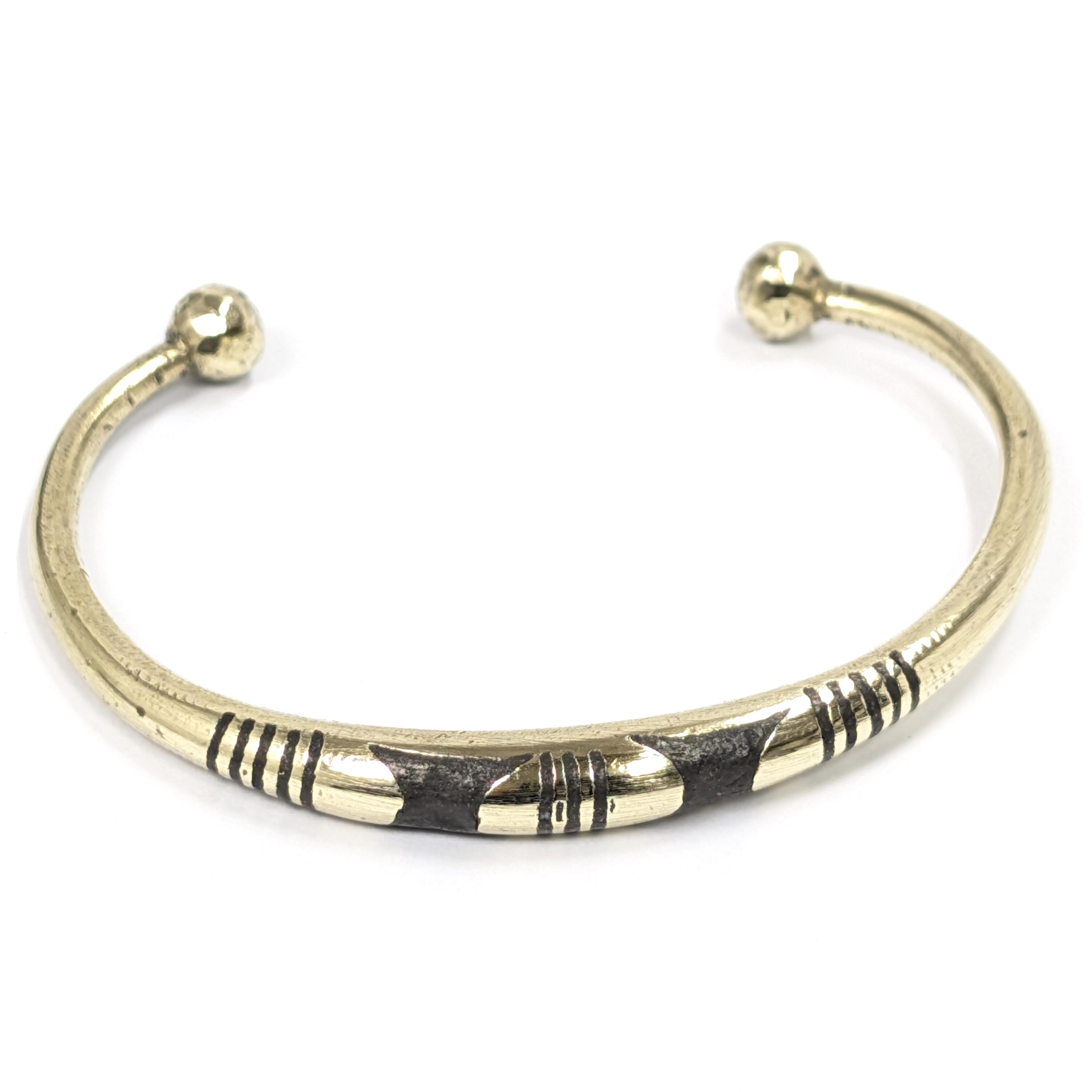 アフリカン メタリック ブレスレット 金属バングル （r219-12）