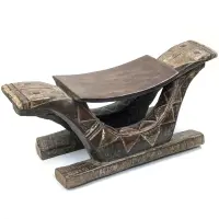 バガ族ヘビ腰掛 75cm アフリカの家具 スツール （r219-18）