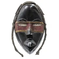 ダン族仮面 23cm アフリカン プリミティブアート マスク （r219-20）