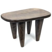 セヌフォ族巨大腰掛　座面68×43cm　アフリカのテーブル 家具 （r219-21）