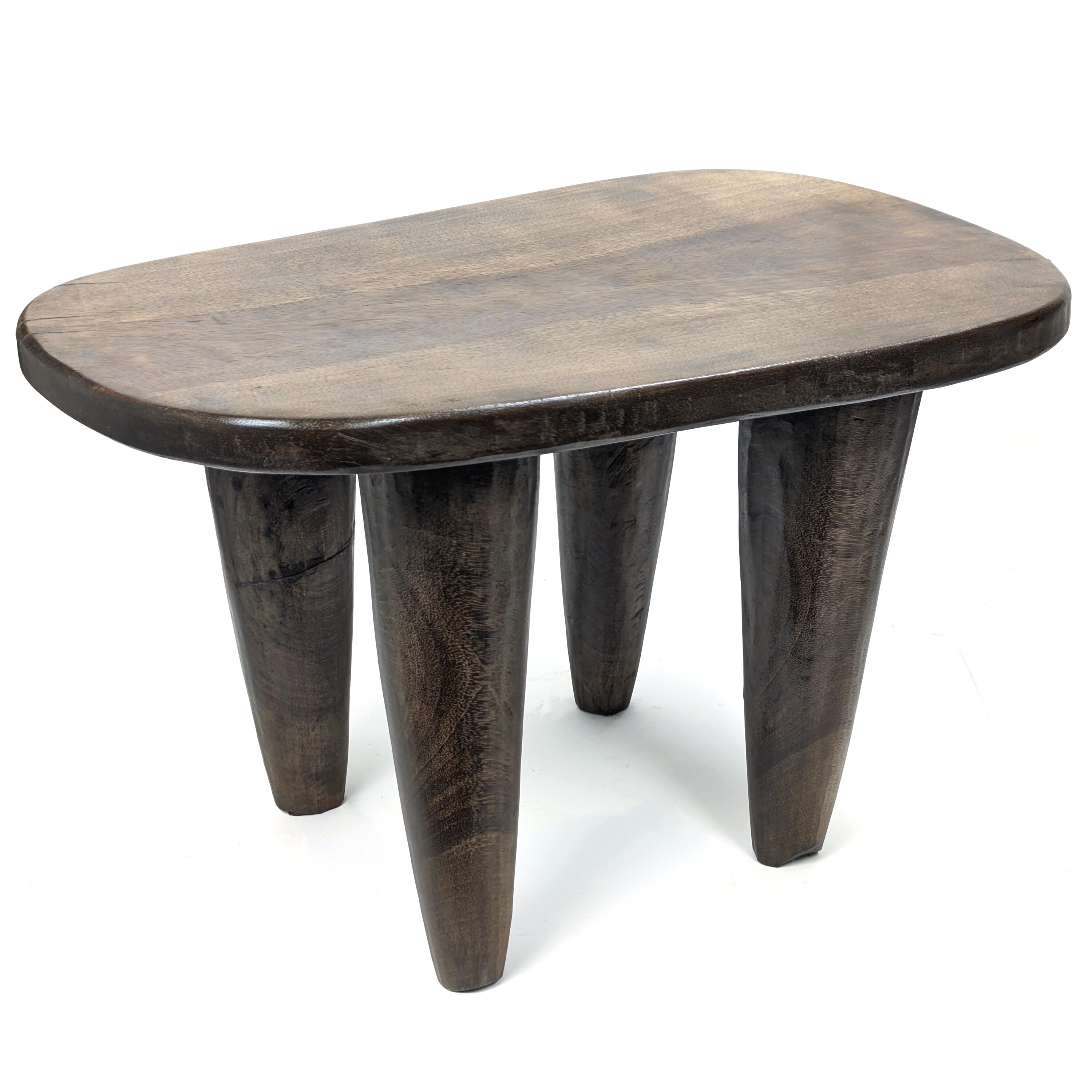 セヌフォ族巨大腰掛　座面68×43cm　アフリカのテーブル 家具 （r219-21）