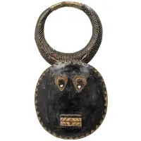 バウレ族プレプレ仮面 51cm アフリカン プリミティブアート マスク （r219-22）