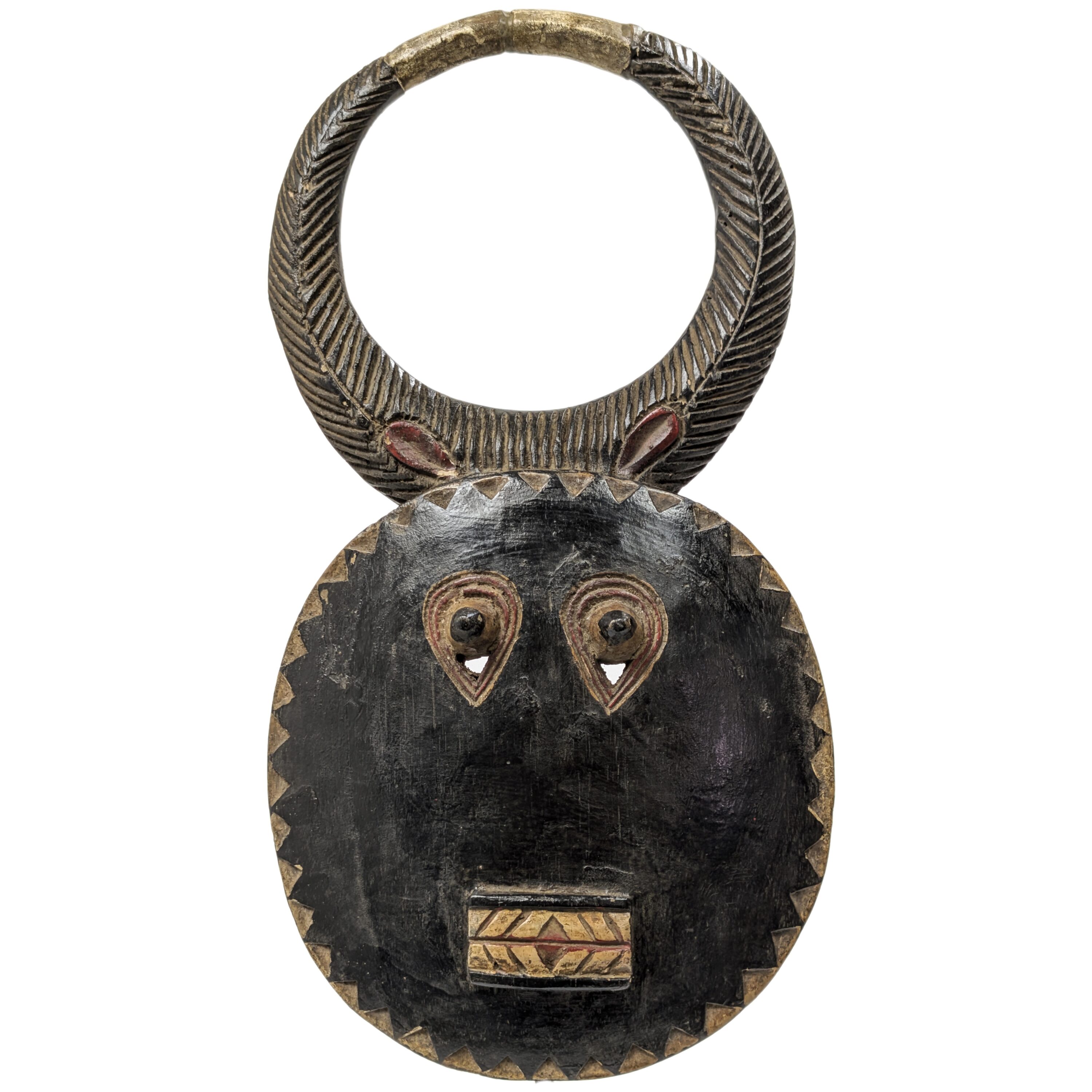 バウレ族プレプレ仮面 51cm アフリカン プリミティブアート マスク （r219-22）