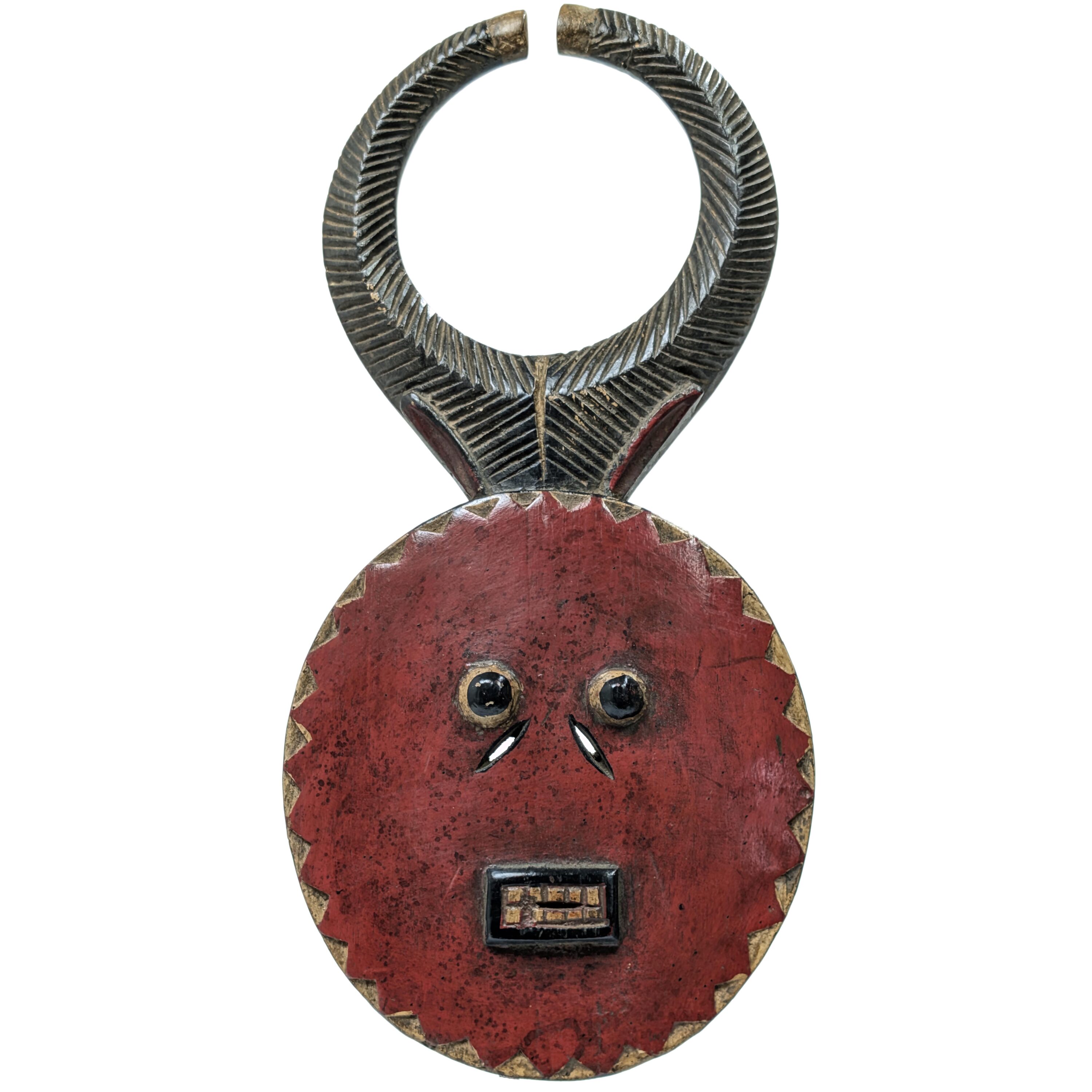 バウレ族プレプレ仮面 47cm アフリカン プリミティブアート マスク （r219-23）