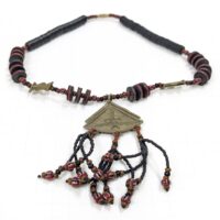 Alternative view of アフリカン ネックレス ブラス+種+再生ガラスビーズ  （r219-27）