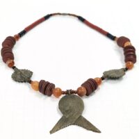 Alternative view of アフリカン ネックレス ブラス+再生ガラスビーズ  （r219-29）