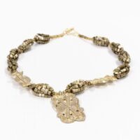 Alternative view of アフリカン ネックレス ブラス+再生ガラスビーズ  （r219-30）