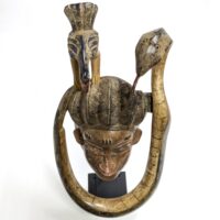 Alternative view of グロ族ヘビ仮面 50cm アフリカン プリミティブアート マスク （r219-33）