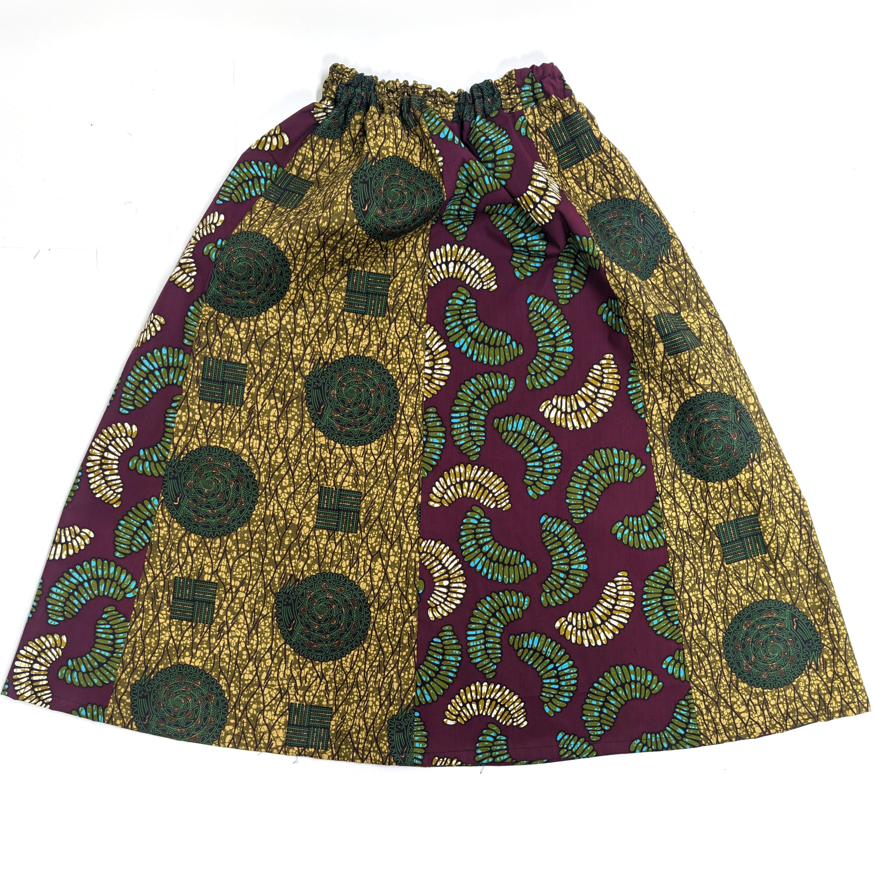 アフリカン パッチワーク パーニュ スカート （r411-06） - アフリカ