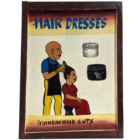 アフリカの床屋用看板・アフリカン ヘアスタイル 絵画 長辺60cm （p120