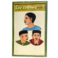 アフリカの床屋用看板・アフリカン ヘアスタイル 絵画 長辺60cm （p120