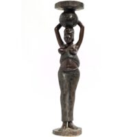 バガ族女性立像 木彫品 102cm アフリカン プリミティブアート （p880