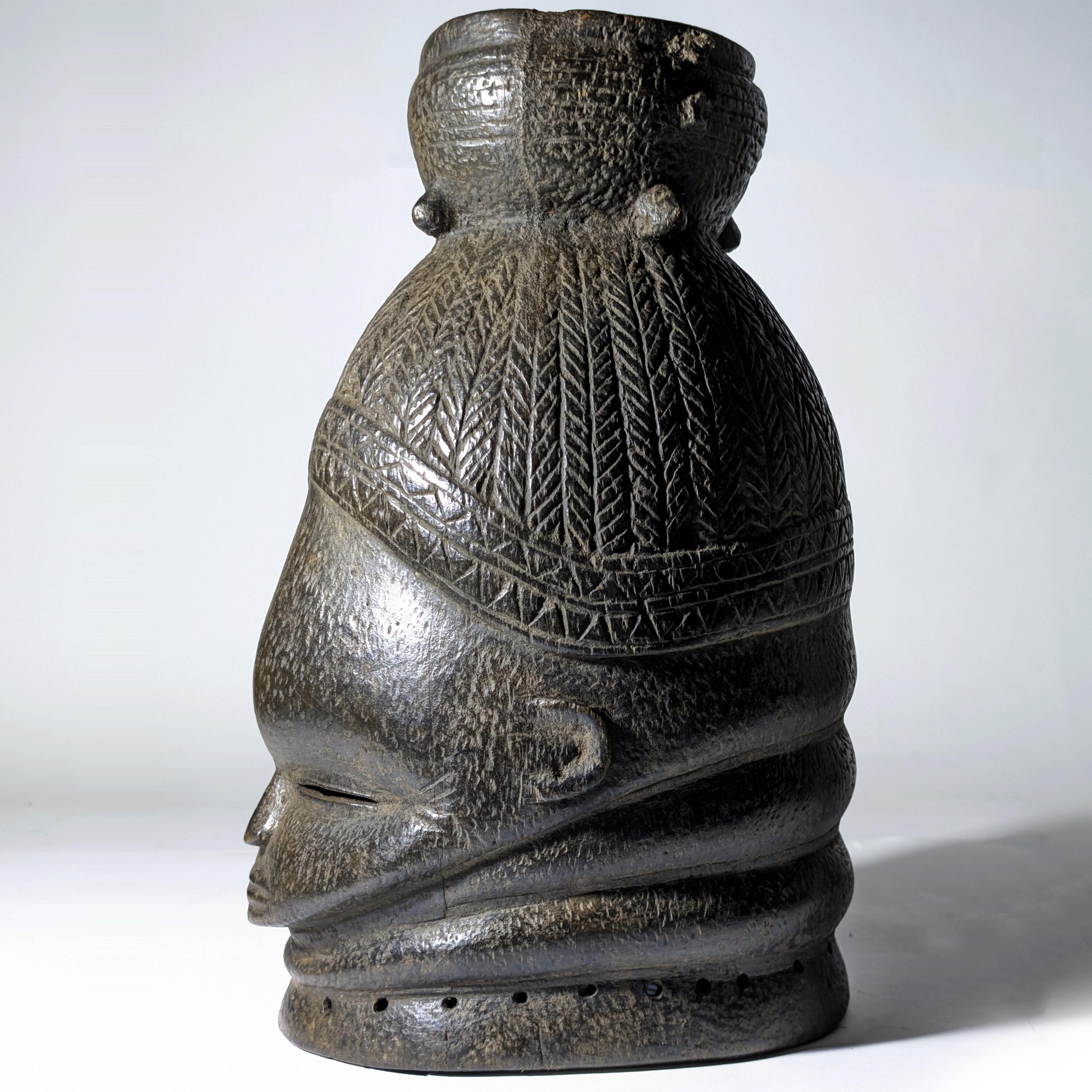 メンデ族 サウェイ ヘルメット型仮面 (r451-25) - 画像 (5)