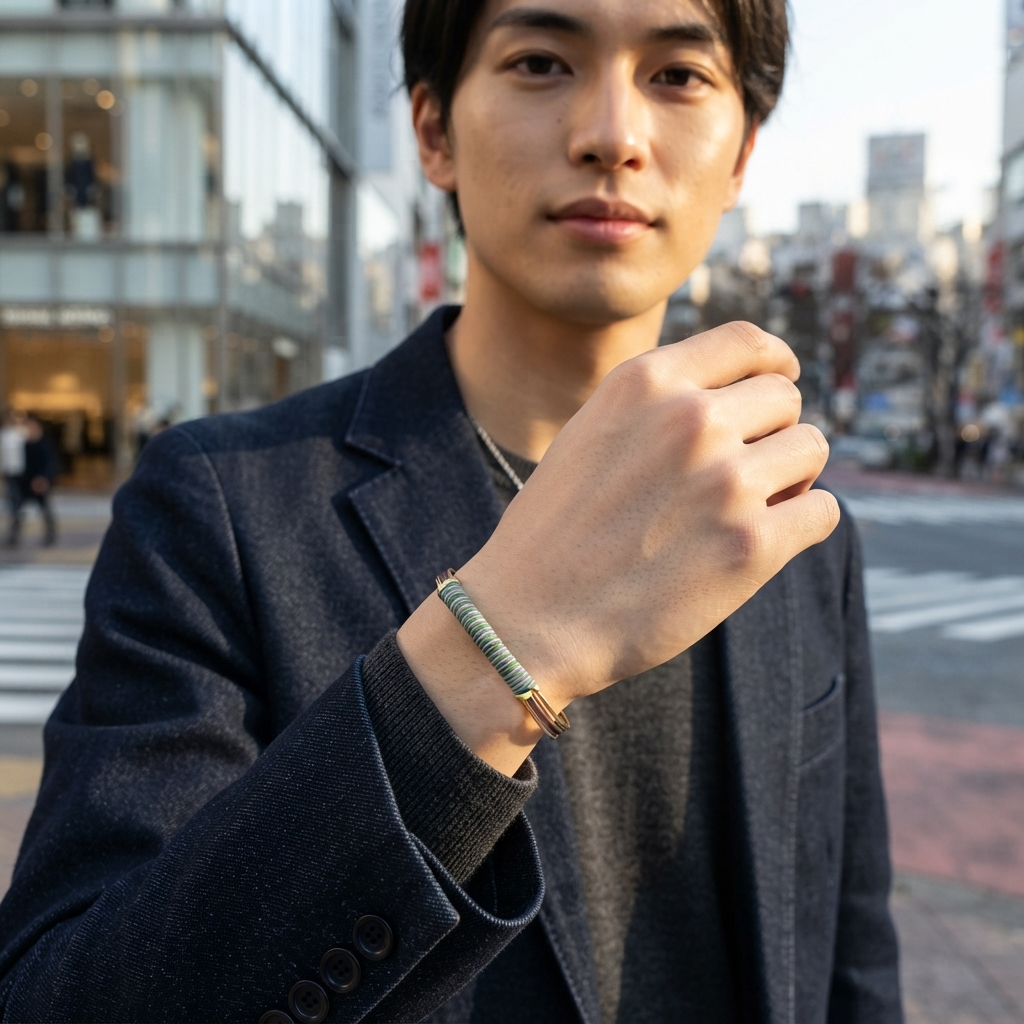 銅線 ブレスレット アフリカン バングル （r501-10）（AI生成イメージ）