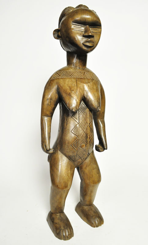 アフリカ プリミティブアート 木彫り バマナ族 バンバラ族 女性像彫刻 ...